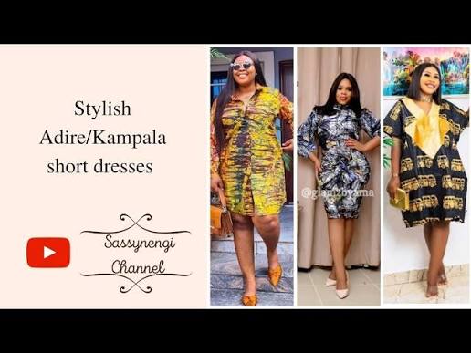 Simple adire Gown Styles For Ladies with Material