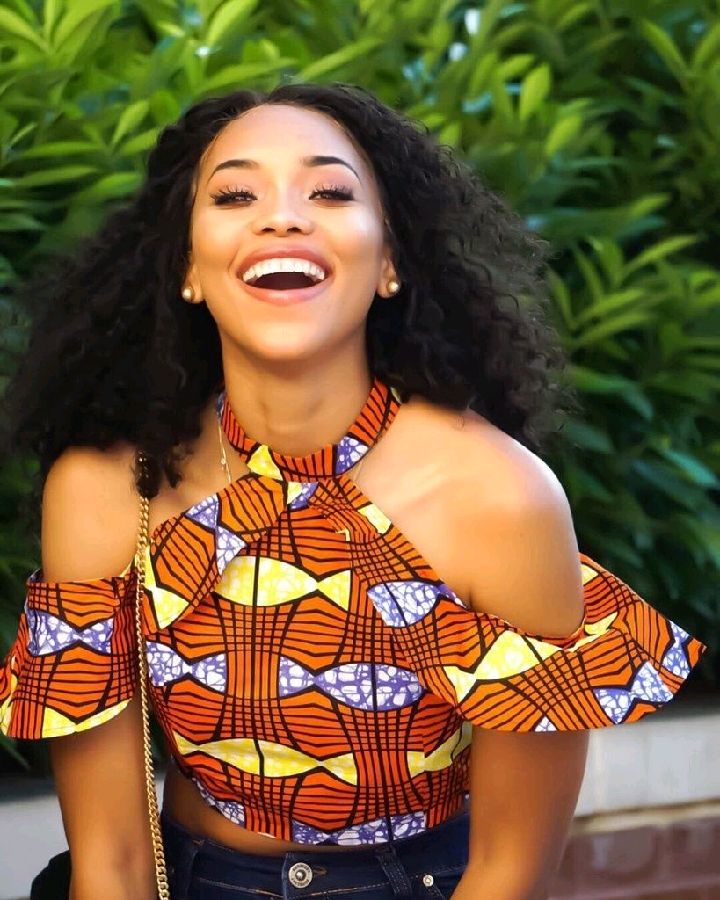 Simple Ankara crop top for Ladies